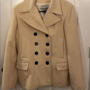 Marvin Richards Cream/Champaign Pea Coat from the Dominican Republic Size 8
